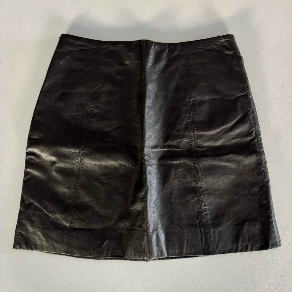 Esprit Genuine Black Leather Mini skirt - Picture 7 of 7